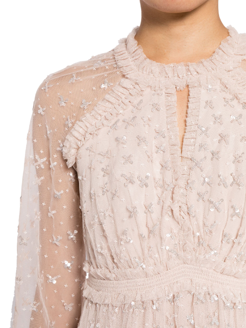 Sequin Kisses Ankle Gown