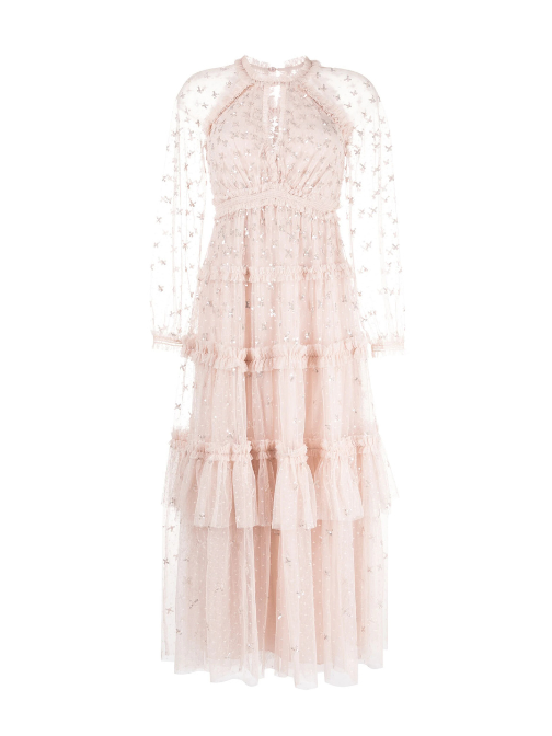 Sequin Kisses Ankle Gown