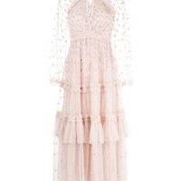 Sequin Kisses Ankle Gown