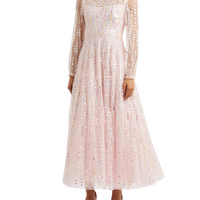 Raindrop Sequin-Embellished Tulle Gown