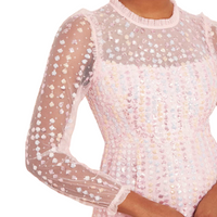 Raindrop Sequin-Embellished Tulle Gown
