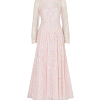 Raindrop Sequin-Embellished Tulle Gown