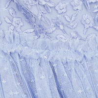 Midsummer Floral-Embroidered Tulle Gown