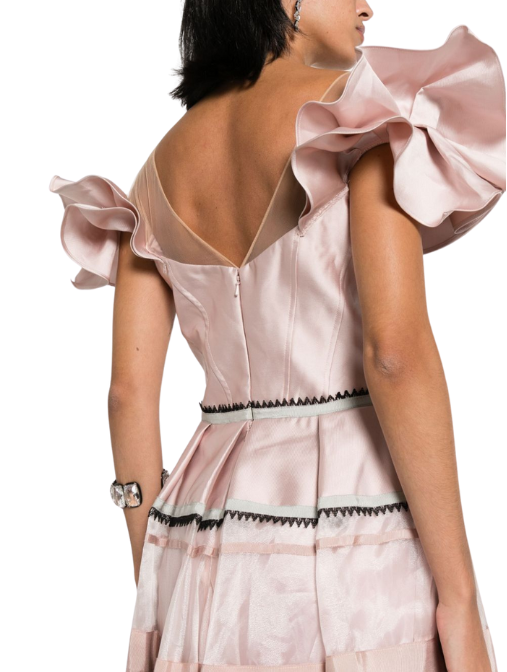 Off Shoulder Satin Maxi Dress