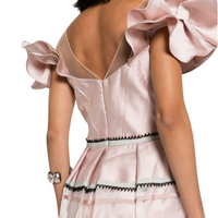 Off Shoulder Satin Maxi Dress