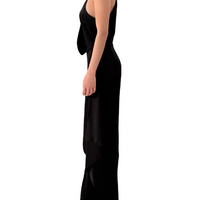 Crystal Trim Detailed Halter Neck Jumpsuit
