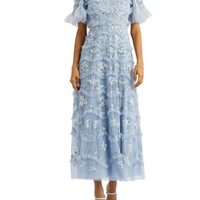 Daisy Wave Floral-Embroidered Tulle Dress