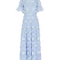 Daisy Wave Floral-Embroidered Tulle Dress