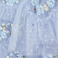 Daisy Wave Floral-Embroidered Tulle Dress