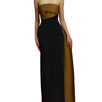 The Kinsley Maxi Dress Gold/Black