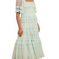 Peaches Ruffled Tulle Dress