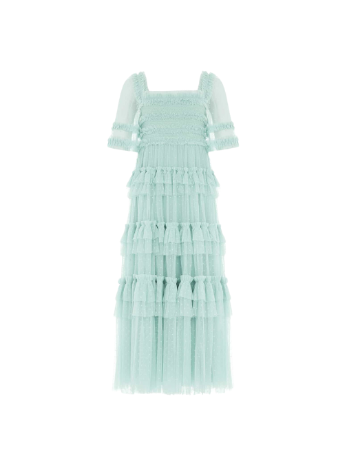 Peaches Ruffled Tulle Dress