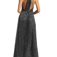 Metalic Jersey Gown Silver