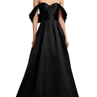 Bridesmaids Viktor Off-The-Shoulder Gown Black