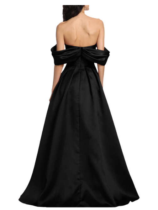 Bridesmaids Viktor Off-The-Shoulder Gown Black
