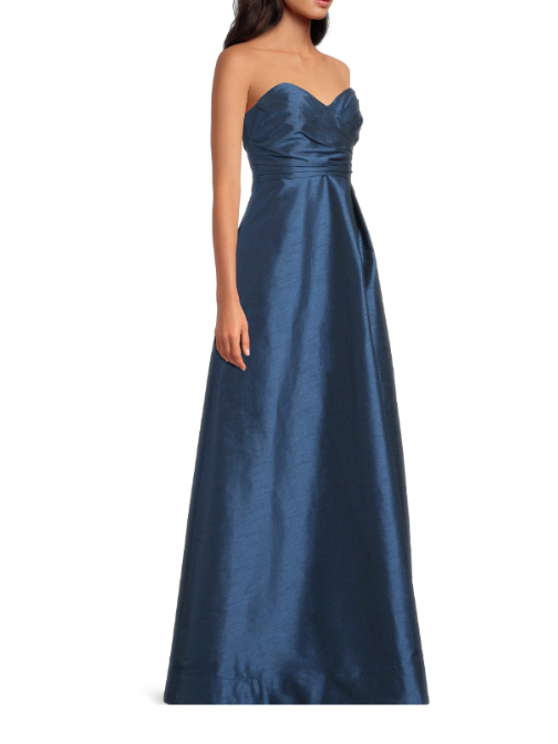 Kayla Strapless Gown Blue