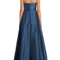 Kayla Strapless Gown Blue