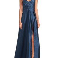 Kayla Strapless Gown Blue