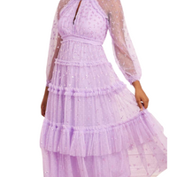 Sequin Kisses Ankle Gown