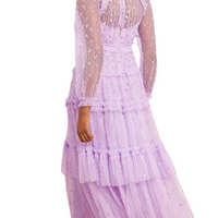 Sequin Kisses Ankle Gown