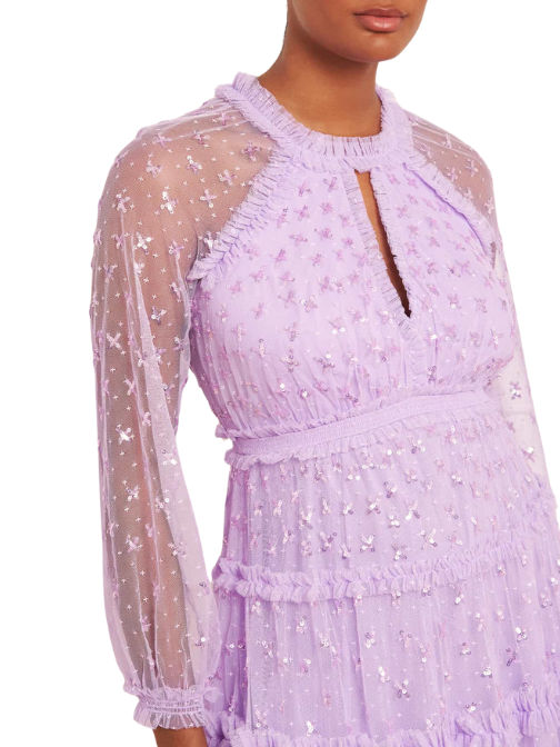 Sequin Kisses Ankle Gown