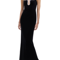 Velvet Maxi Dress Black