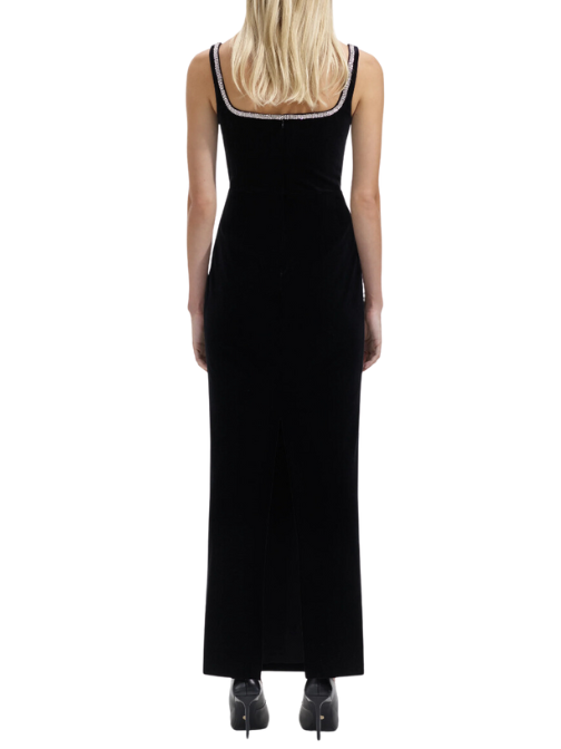 Velvet Maxi Dress Black
