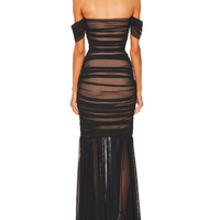 Walter Fishtail Gown Black