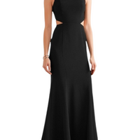 Rhinestone Cutout Dress Black
