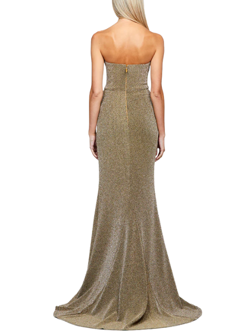 Marsiya Pointed Corset Gown Gold