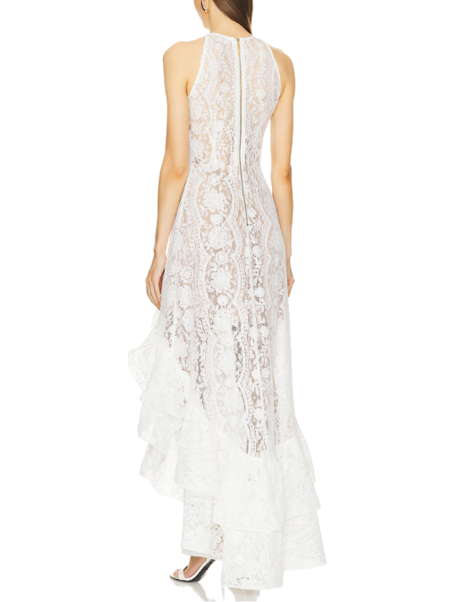 Sicilia White Ruffle Dress White