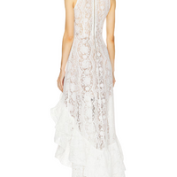 Sicilia White Ruffle Dress White