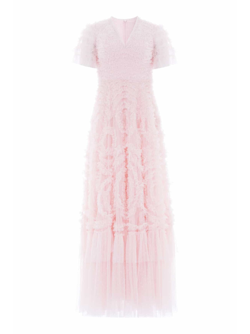 Verity Ruffle V-Neck Gown
