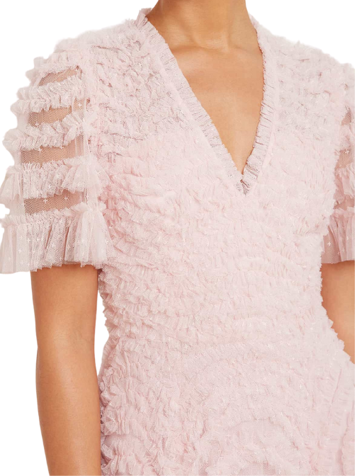 Verity Ruffle V-Neck Gown
