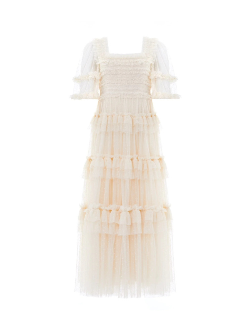 Peaches Smocked Ankle Gown