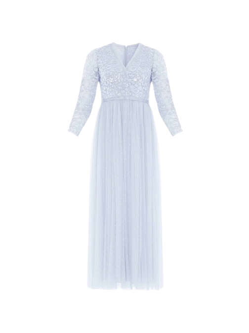 Tempest Bodice V-Neck Ankle Gown