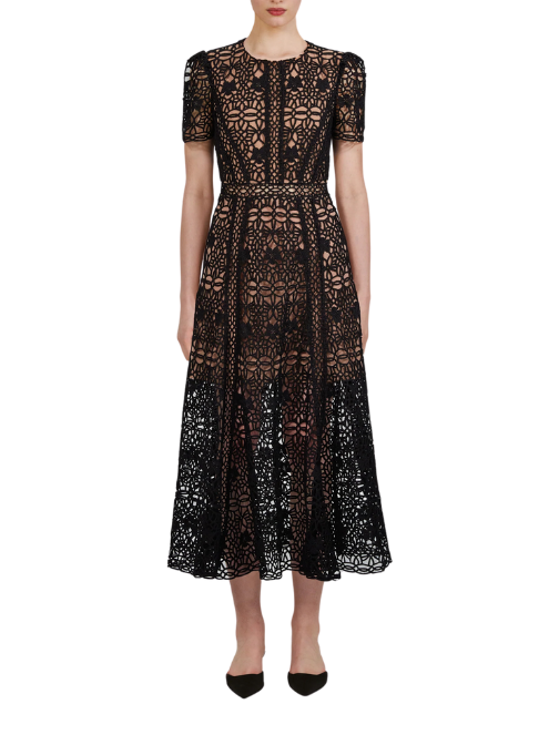 BLACK PRAIRIE MIDI DRESS Black