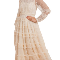 Violet Shimmer Ankle Gown