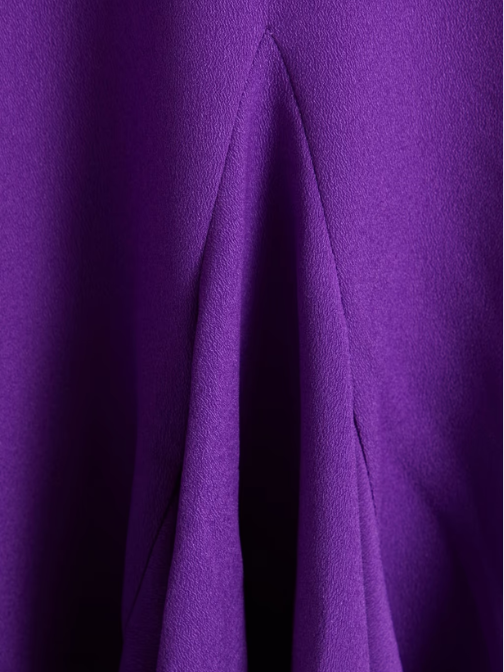 Blair fluted crepe midi dress Purple