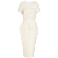 Cole Embellished Tulle Midi Dress White
