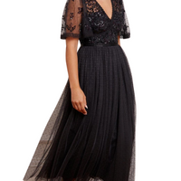 Shimmer Primrose Bodice Ankle Gown