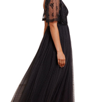 Shimmer Primrose Bodice Ankle Gown