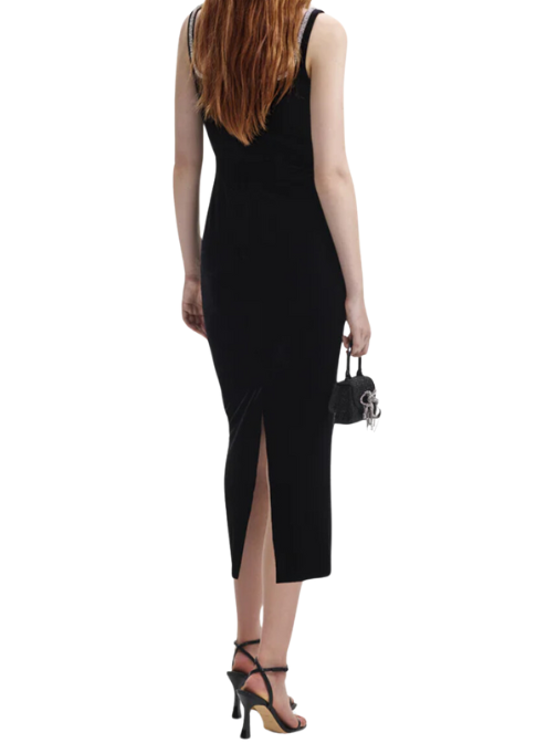 Velvet Midi Dress Black