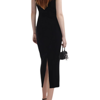 Velvet Midi Dress Black
