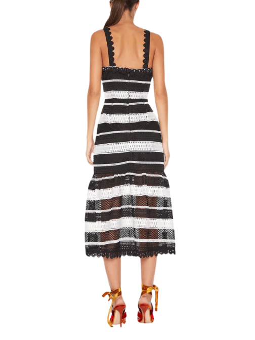 Darling One Midi Dress Black/White