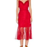 Tango Dreams Midi Dress Red