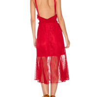 Tango Dreams Midi Dress Red