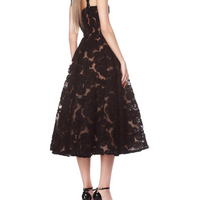 Sabrina Noir Midi Dress Black