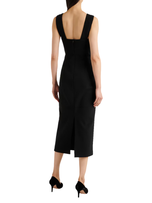 Elora Cutout Midi Dress Black