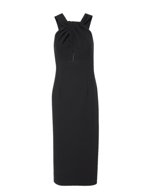 Elora Cutout Midi Dress Black